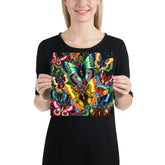 Beautiful Ornate Butterflies on a Square Matte Poster